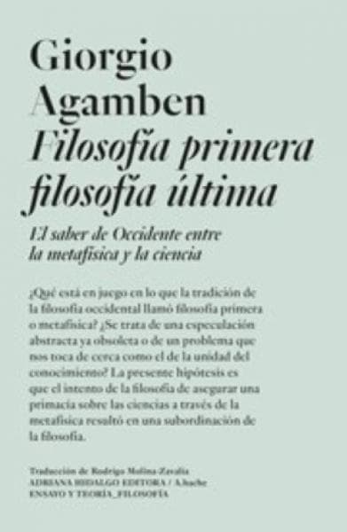 FILOSOFIA PRIMERA FILOSOFIA ULTIMA