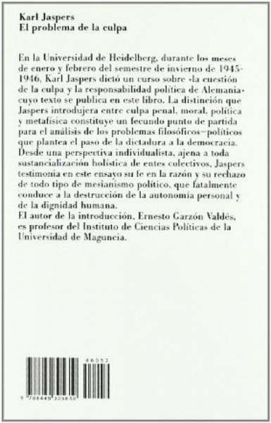 EL PROBLEMA DE LA CULPA