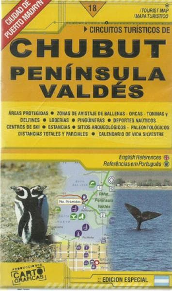 MAPA DE CHUBUT Y PENINSULA DE VALDES