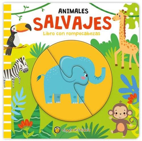 ANIMALES SALVAJES LIBRO CON ROMPECABEZAS