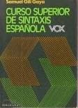 CURSO SUPERIOR  DE SINTAXIS ESPAÑOLA