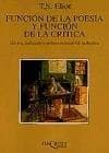FUNCION DE LA POESIA Y FUNCION D/L CRITI