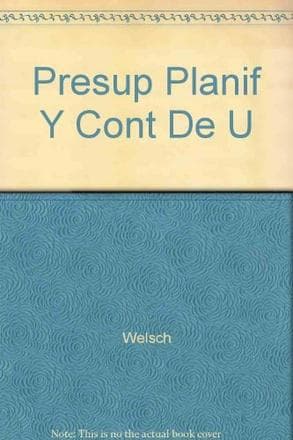 PRESUPUESTOS: PLANIFICACION Y CONTROL...