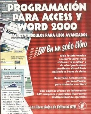 PROGRAMACION PARA ACCESS Y WORD 2000...