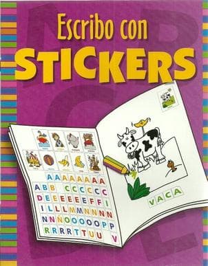 ESCRIBO CON STICKERS VACA
