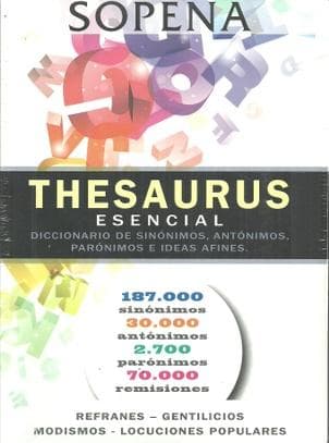 THESAURUS ESENCIAL DICCIONARIO SINONIMOS
