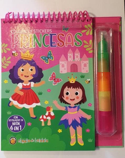PRINCESAS COLORES Y STICKERS
