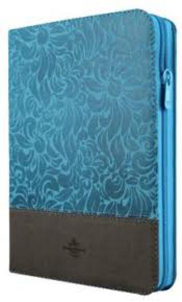BIBLIA REINA VALERA C/CIERRE AZUL/GRIS