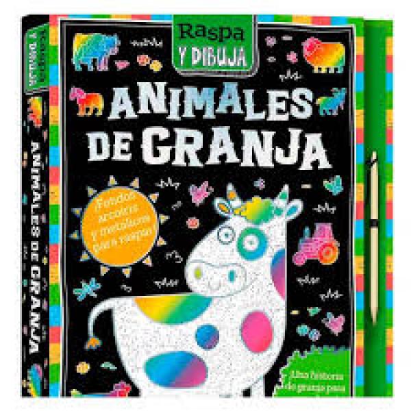ANIMALES DE GRANJA - RASPA Y DIBUJA