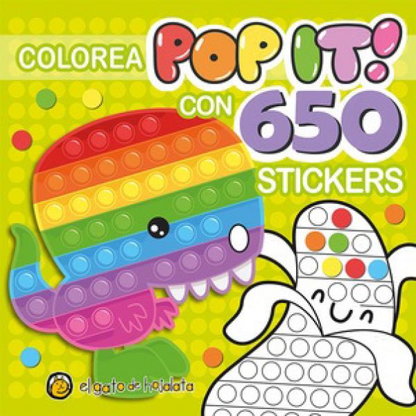 PINTO POP IT CON 650 STICKERS DINOSAURIO