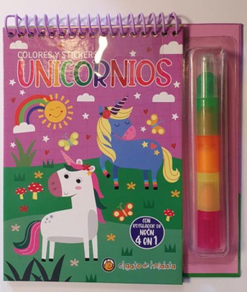 UNICORNIOS COLORES Y STICKERS