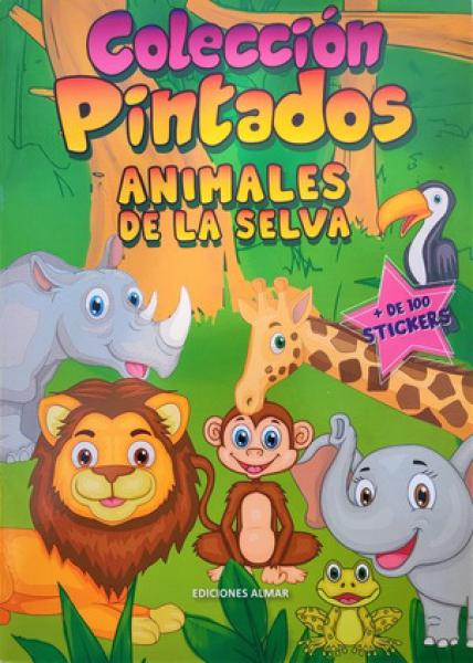 ANIMALES DE LA SELVA CON STICKERS