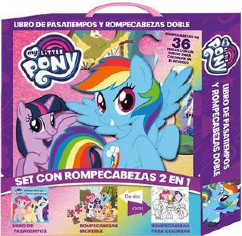 MY LITTLE PONY SET CON ROMPECABEZAS 2EN1