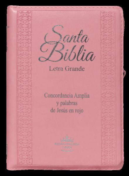 SANTA BIBLIA-LETRA GRANDE C/CIERRE ROSA